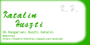 katalin huszti business card